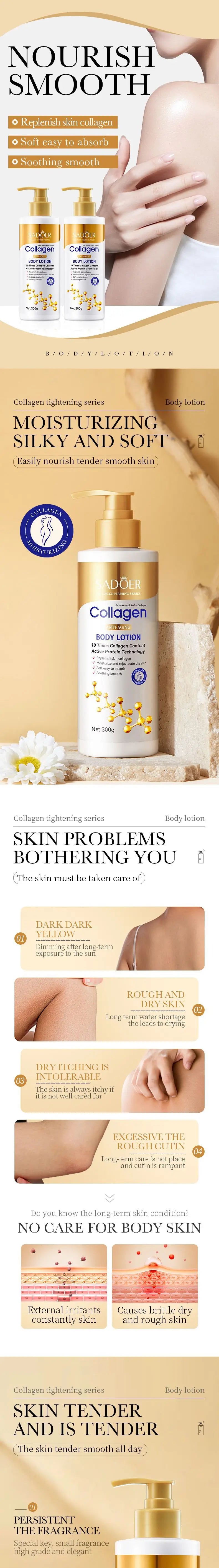 Collagen Milk Whitening Cream  Brightening Face & Body Moisturizer